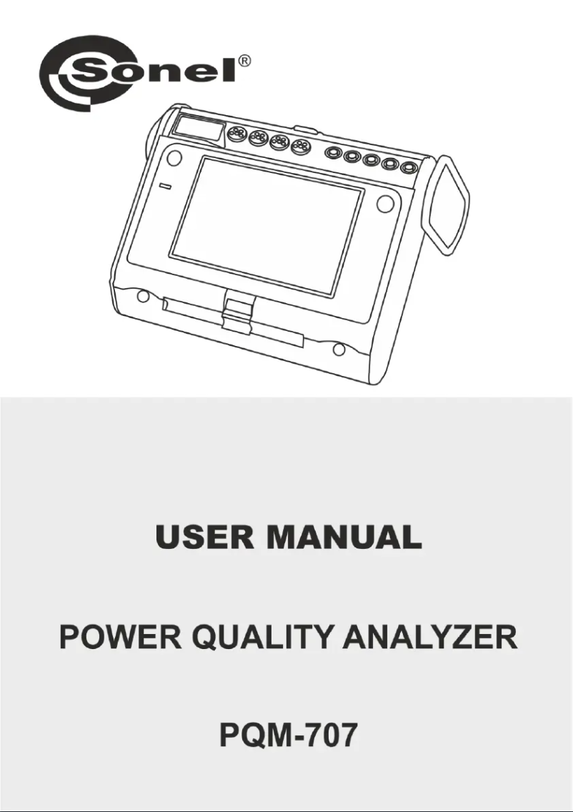 Page n°1 - Manuel utilisateur Sonel PQM-707