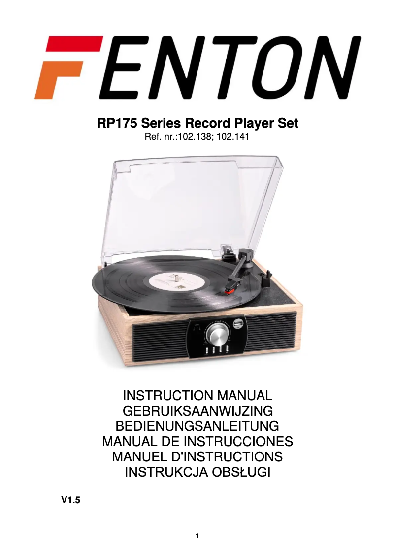 Image de la première page du manuel de l'appareil RP175LW