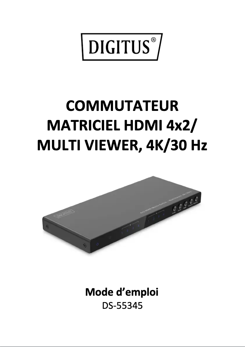 Imagen de la primera página del manual del dispositivo DS-55345