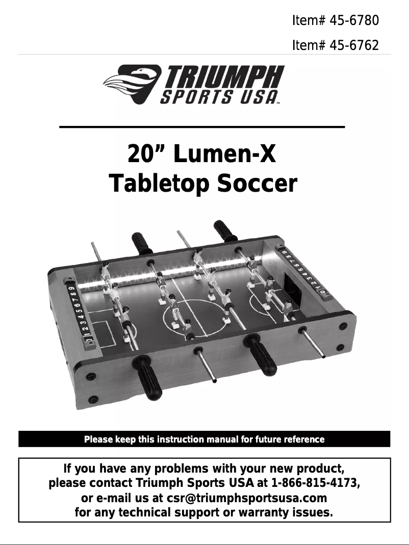 Page n°1 - Manuel utilisateur Triumph Sports 45-6762