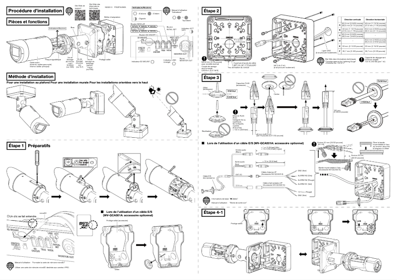 Image de la première page du manuel de l'appareil WV-S15700-V2L