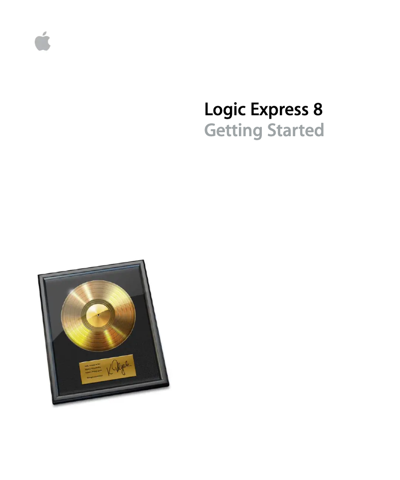 Image de la première page du manuel de l'appareil Logic Express 8