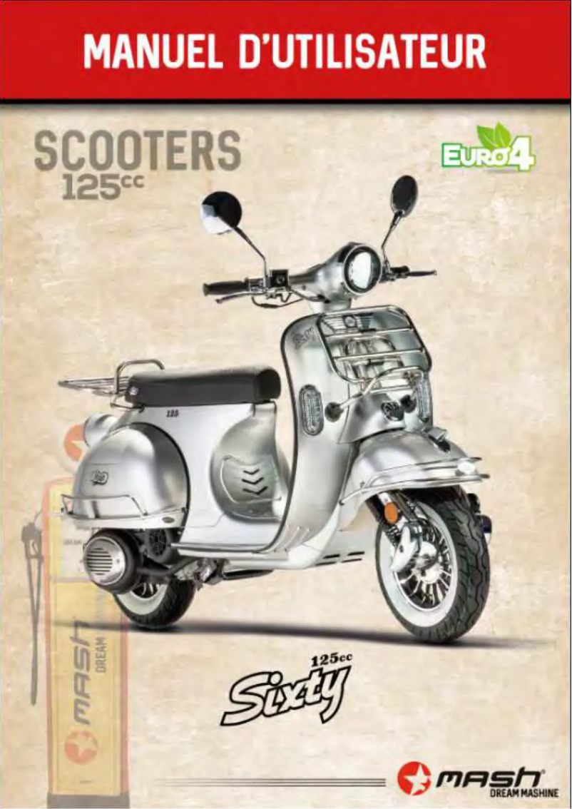 Page 1 de la notice Manuel utilisateur Mash Sixty 125cc (2018)