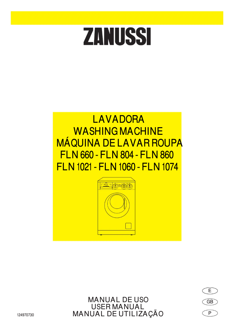 Page 1 de la notice Manuel utilisateur Zanussi FLN 1060