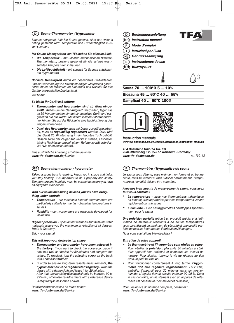 Image de la première page du manuel de l'appareil 40.1002