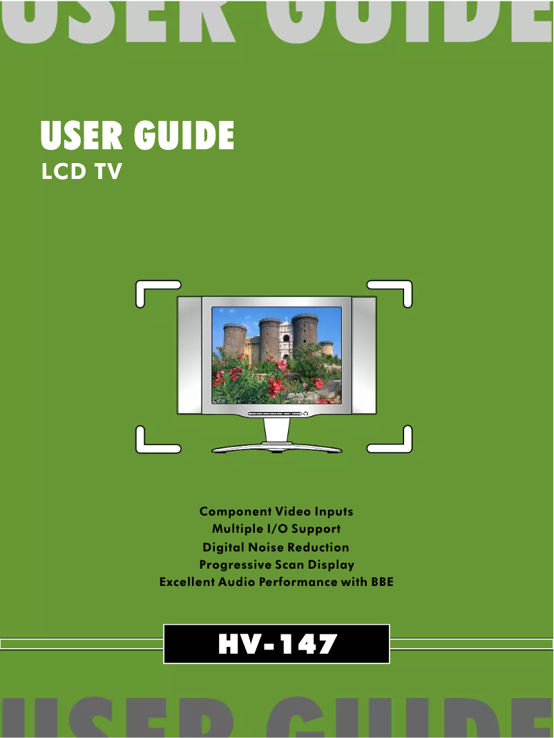 Page n°1 - Manuel utilisateur Proview HV147