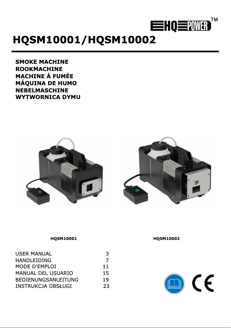Image de la première page du manuel de l'appareil HQSM10001