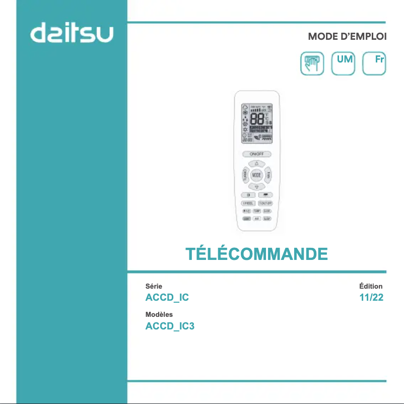 Page n°1 - Manuel utilisateur Daitsu ABD 60TK DB
