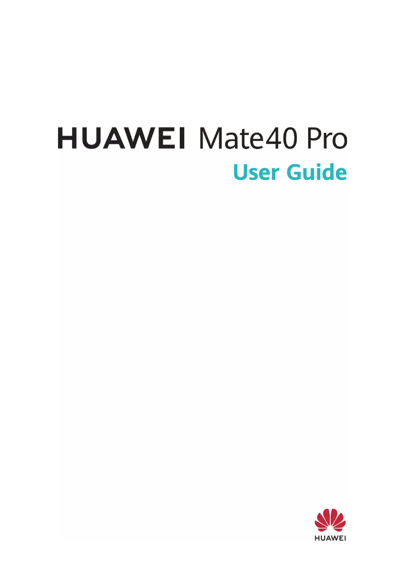 Imagen de la primera página del manual del dispositivo Mate 40