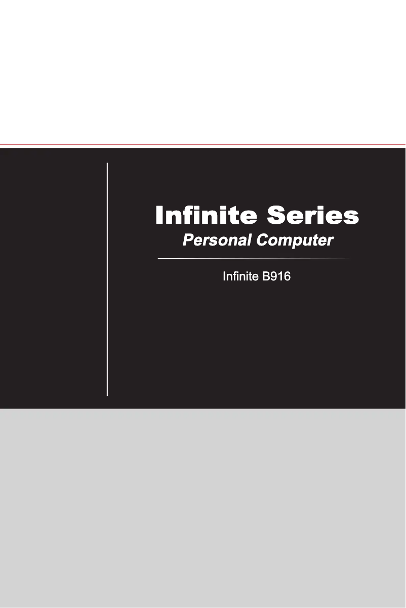 Image de la première page du manuel de l'appareil Infinite X Plus 9SE-423EU