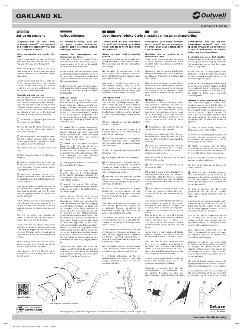 Image de la première page du manuel de l'appareil DeLuxe Green Oakland XL