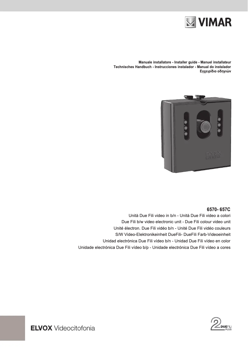 Page n°1 - Manuel utilisateur Vimar ELVOX 657C