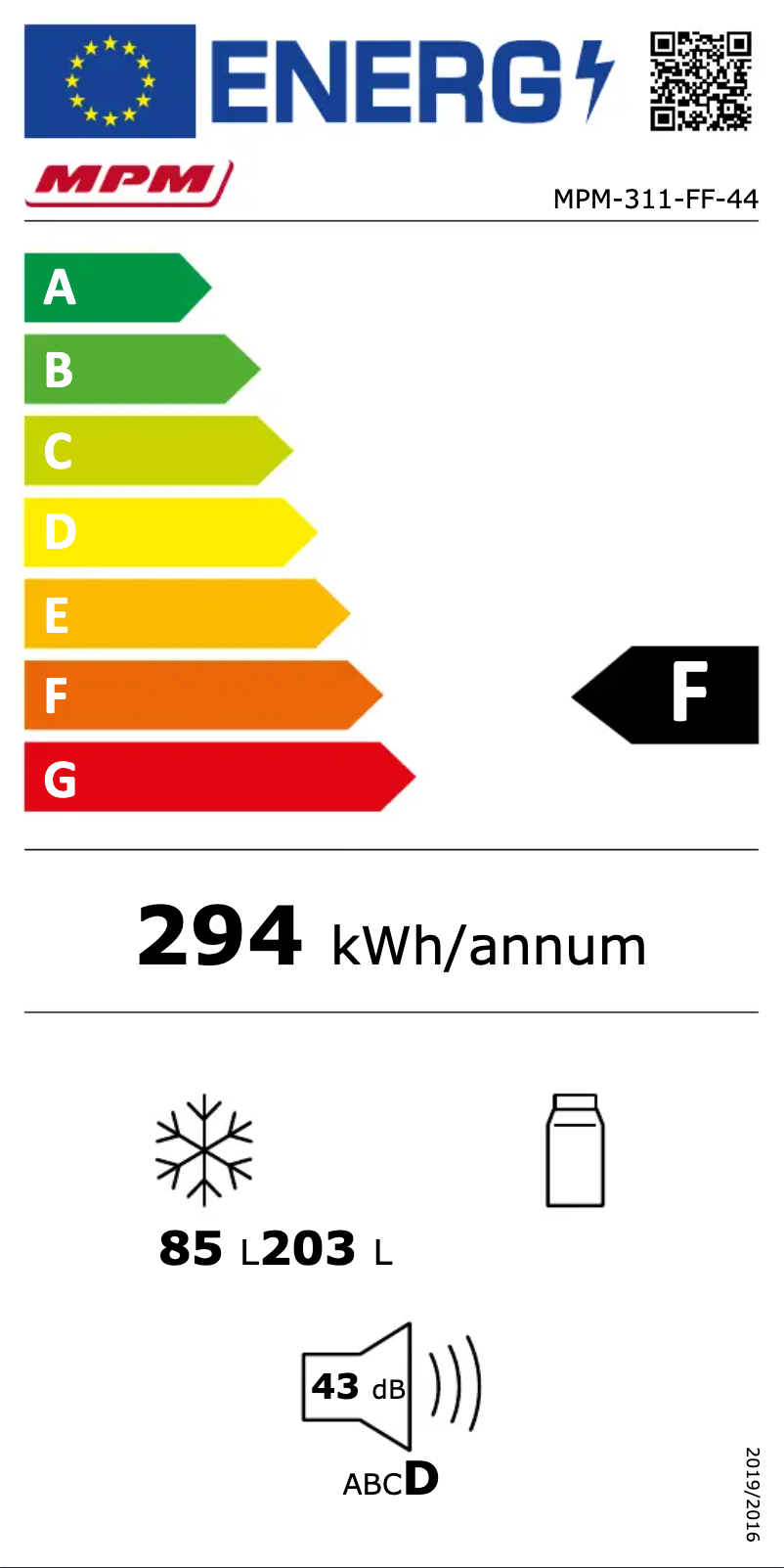 Page 1 de la notice Manuel utilisateur MPM MPM-311-FF-44