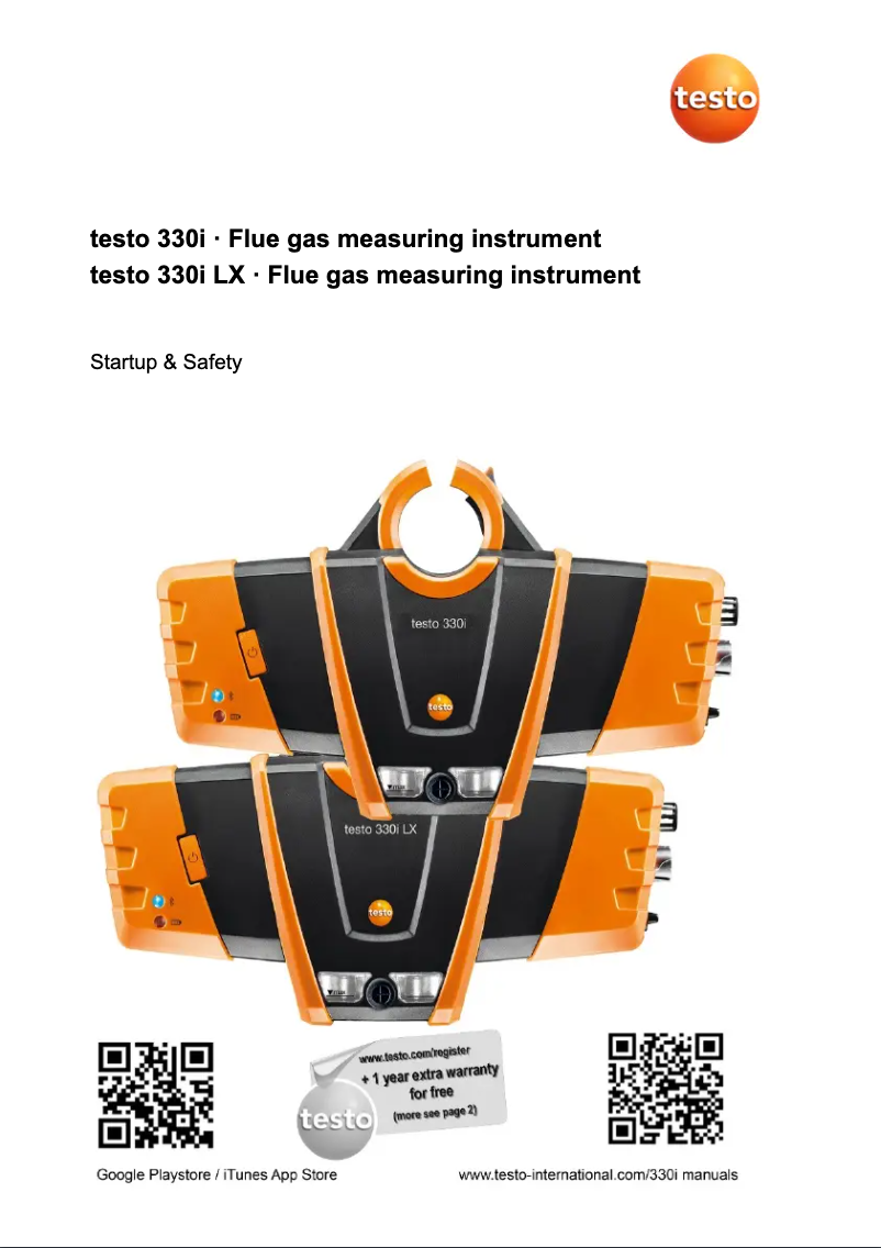 Page n°1 - Manuel utilisateur Testo 330i LX