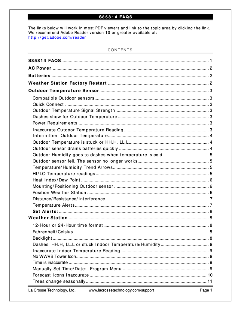 Image de la première page du manuel de l'appareil S85814