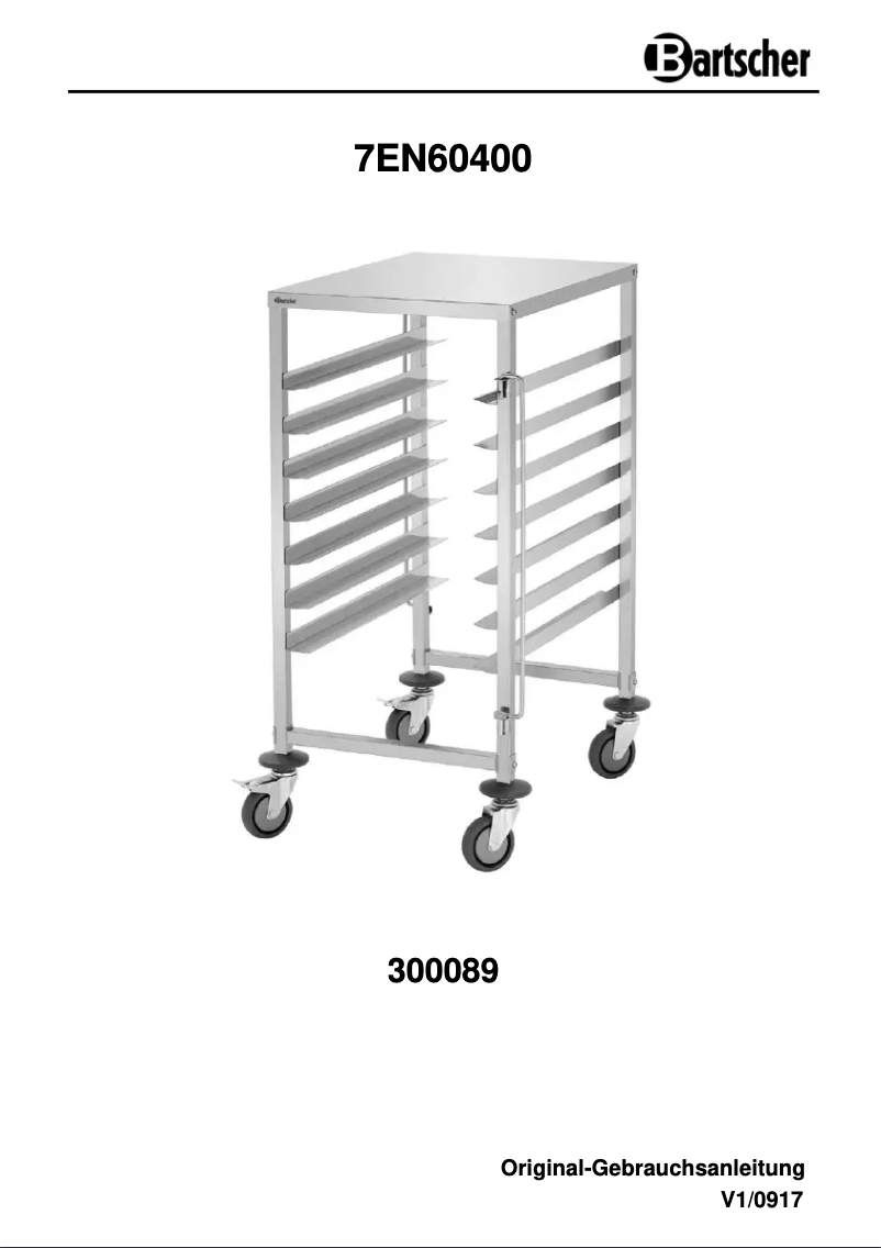 Page 1 de la notice Manuel utilisateur Bartscher AEN700-6040