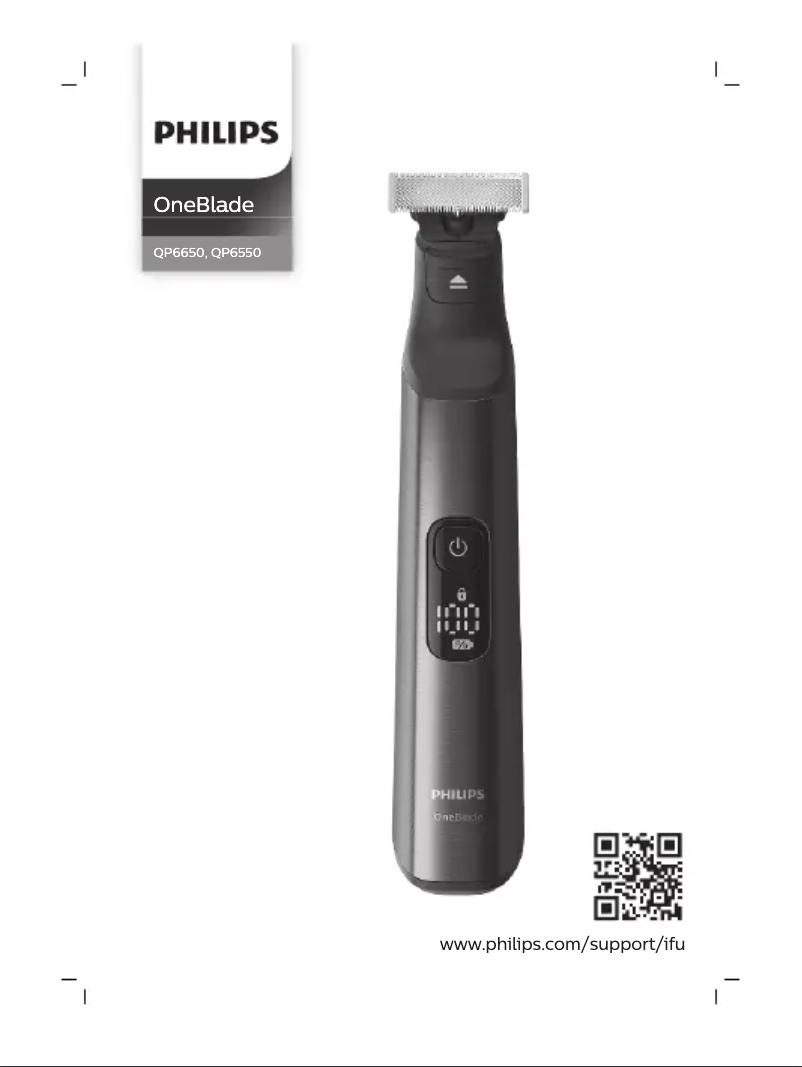 Page n°1 - Manuel utilisateur Philips Oneblade Pro QP6650