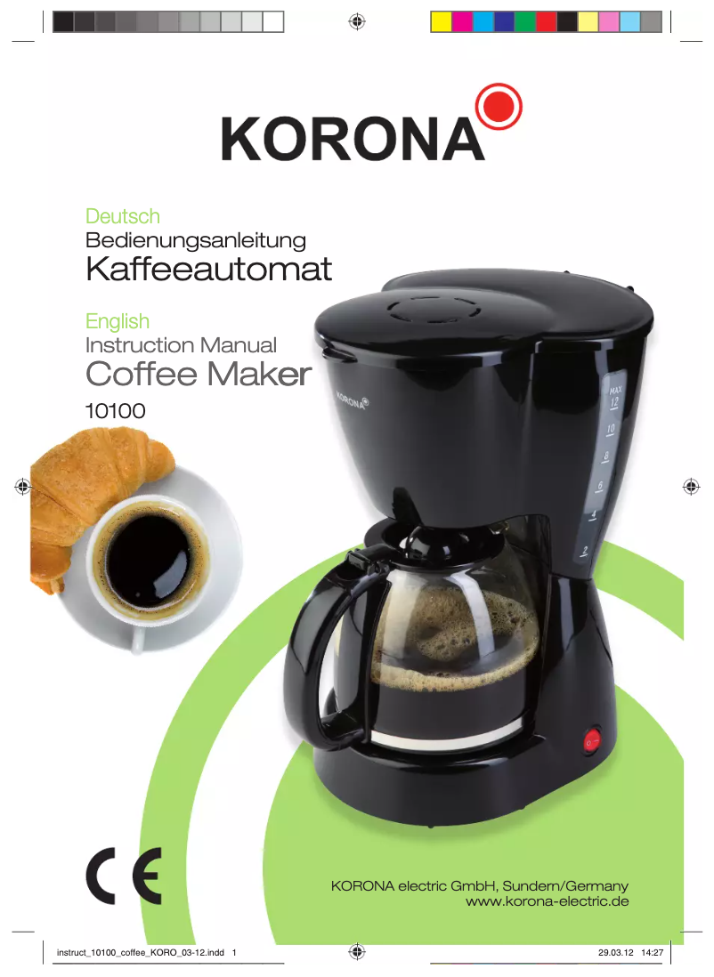 Page n°1 - Manuel utilisateur Korona 10100