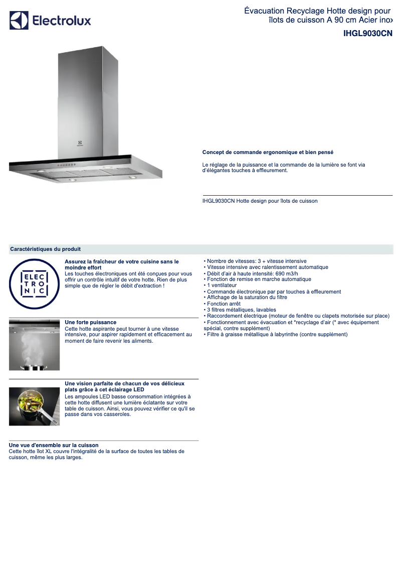 Image de la première page du manuel de l'appareil IHGL9030CN