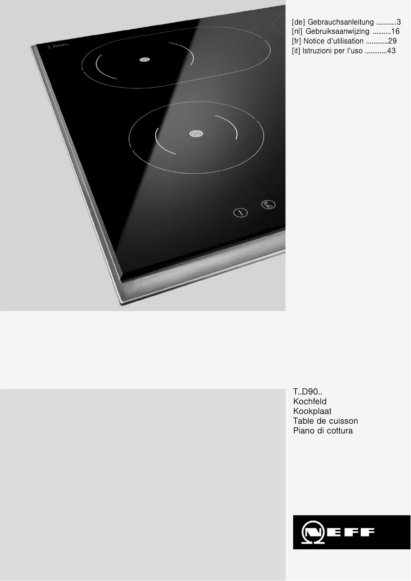 Page n°1 - Manuel utilisateur Neff T45D90X2