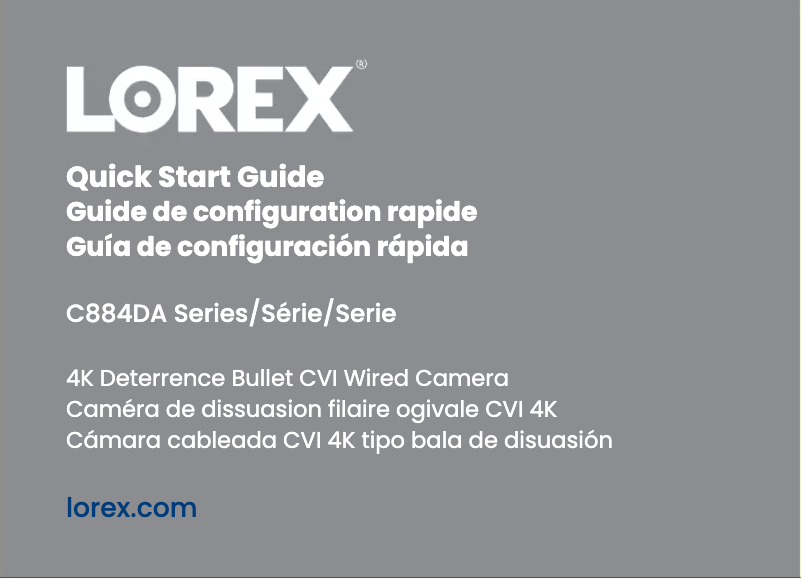 Página 1 del manual Guía de inicio rápido Lorex C884DA