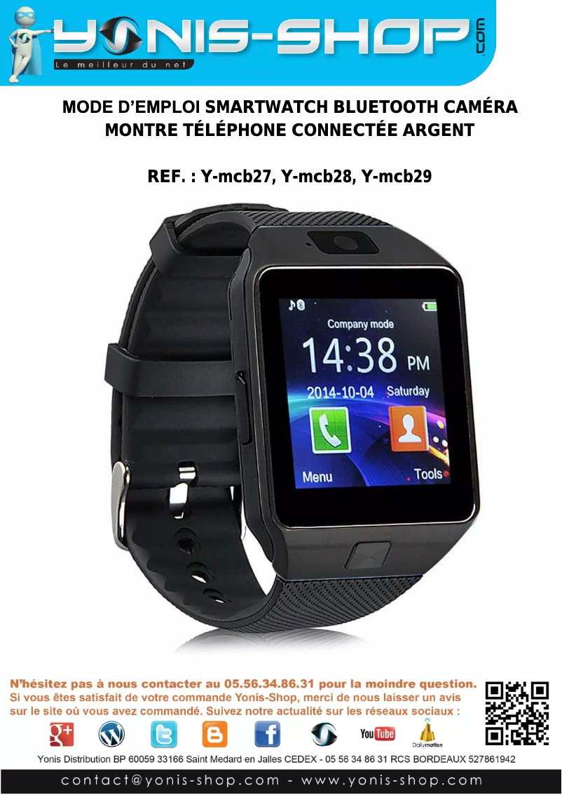 Page n°1 - Manuel utilisateur Yonis Y-MCB28