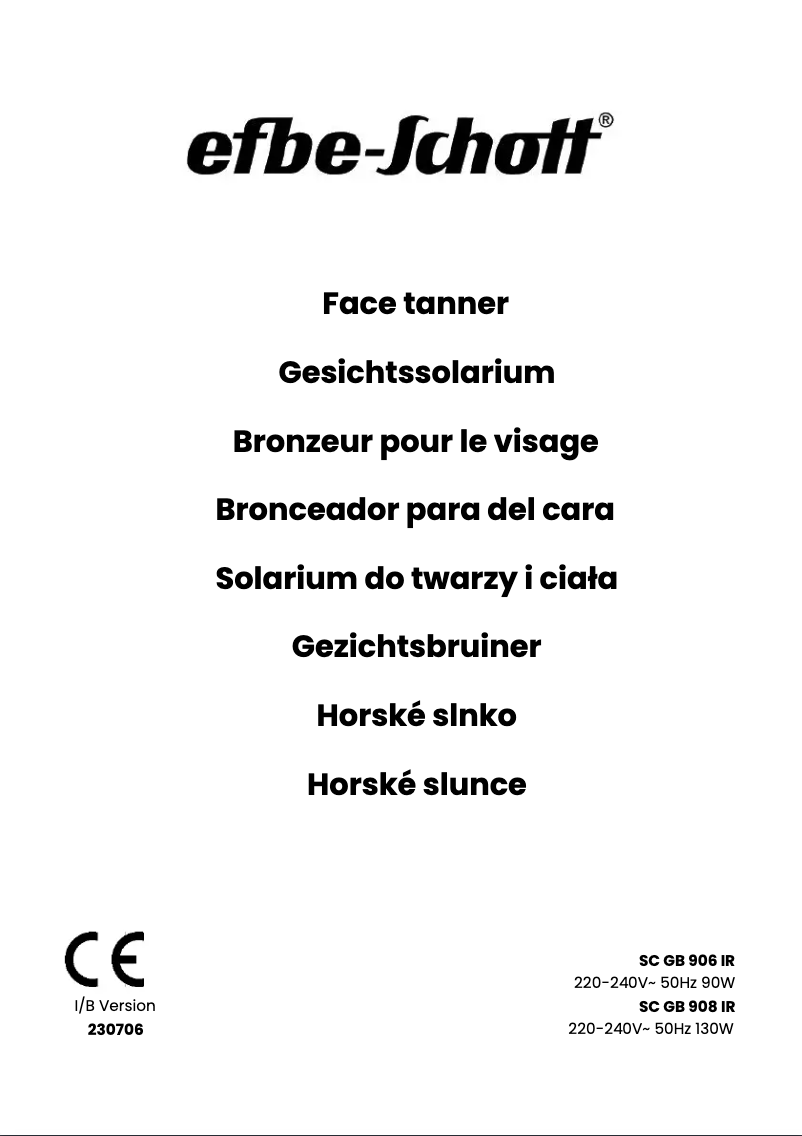 Image de la première page du manuel de l'appareil SC GB 906 IR