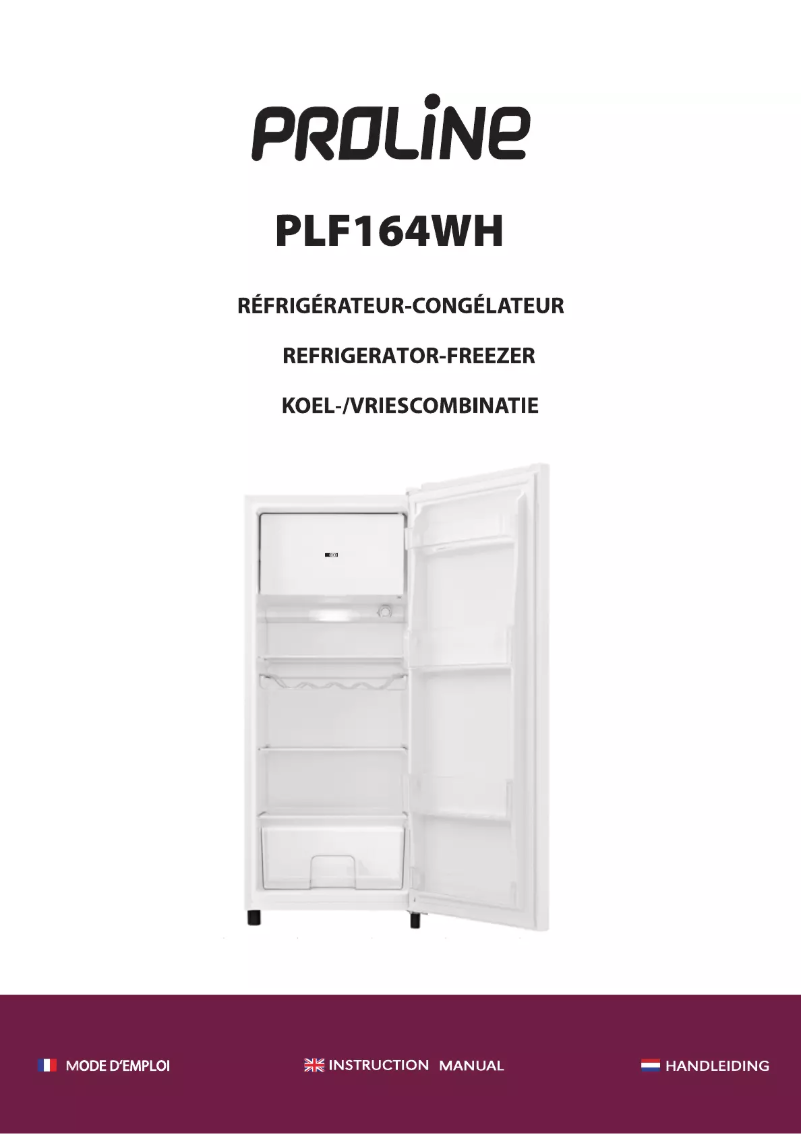 Page n°1 - Manuel utilisateur Proline PLF164WH