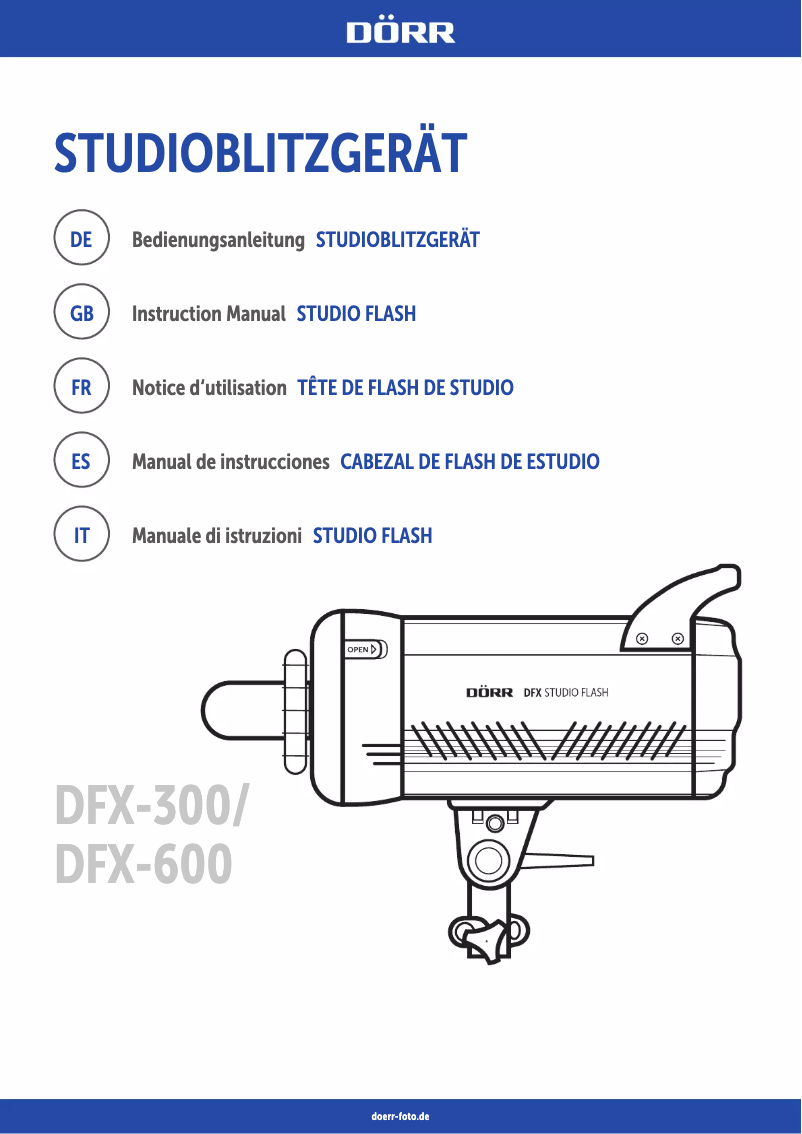 Página 1 del manual Manual de usuario Dörr DFX-300