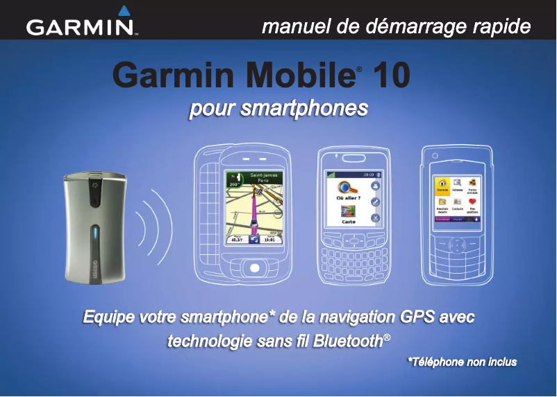 Page n°1 - Manuel utilisateur Garmin Mobile 10