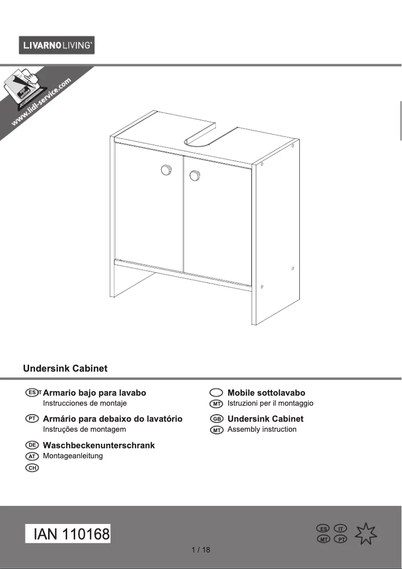 Page 1 de la notice Manuel utilisateur Livarno Lux IAN 110168