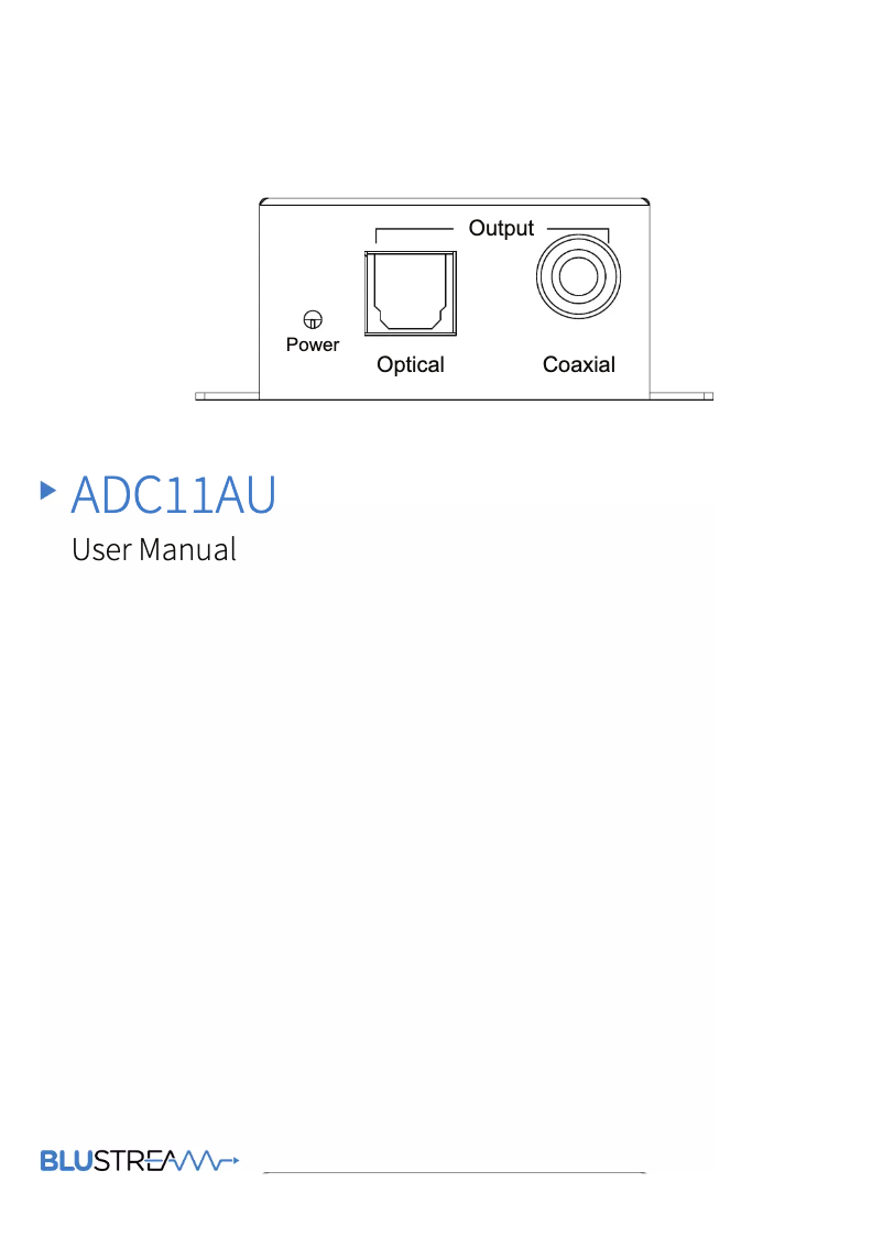 Image de la première page du manuel de l'appareil ADC11AU