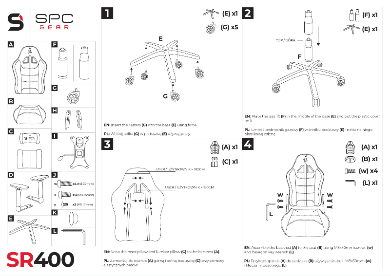 Image de la première page du manuel de l'appareil SR400