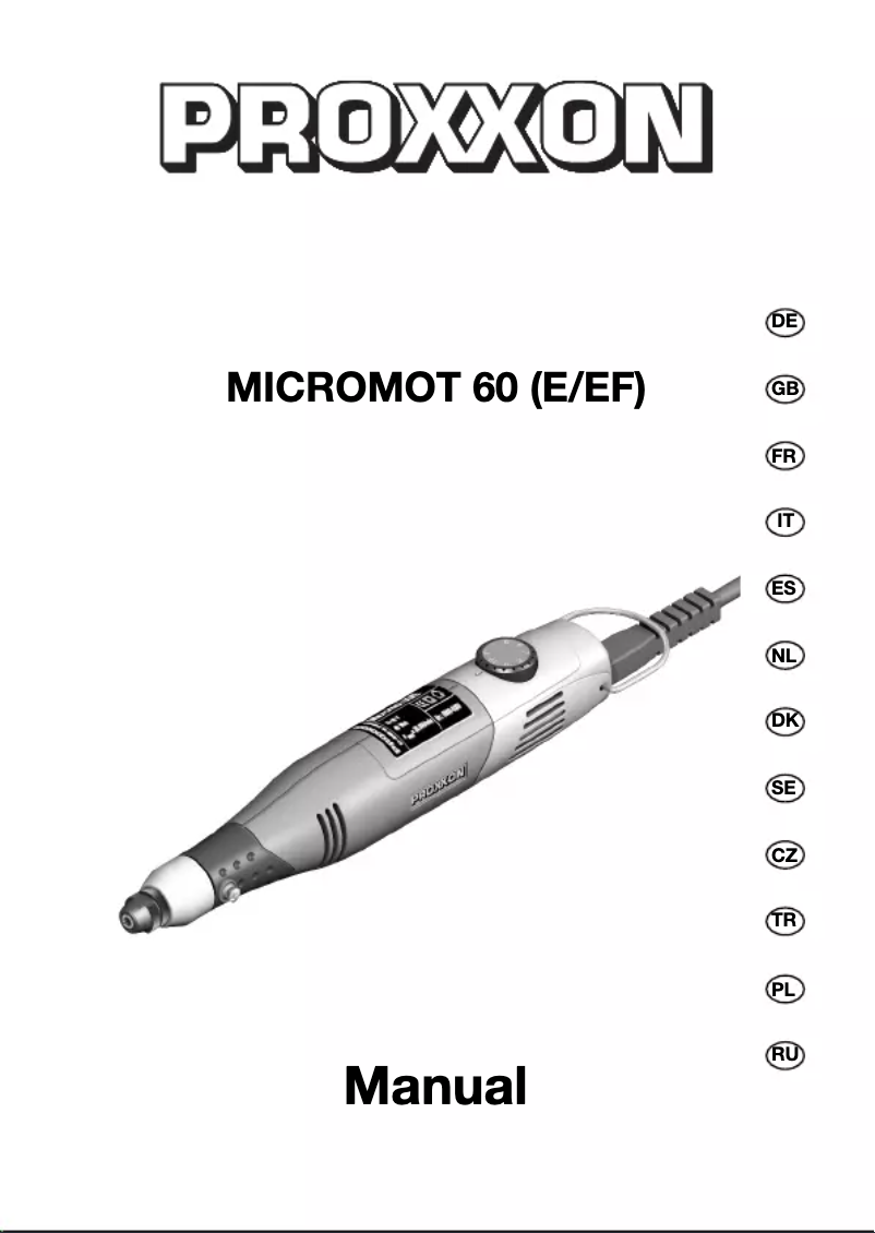 Image de la première page du manuel de l'appareil MicroMot 60/E
