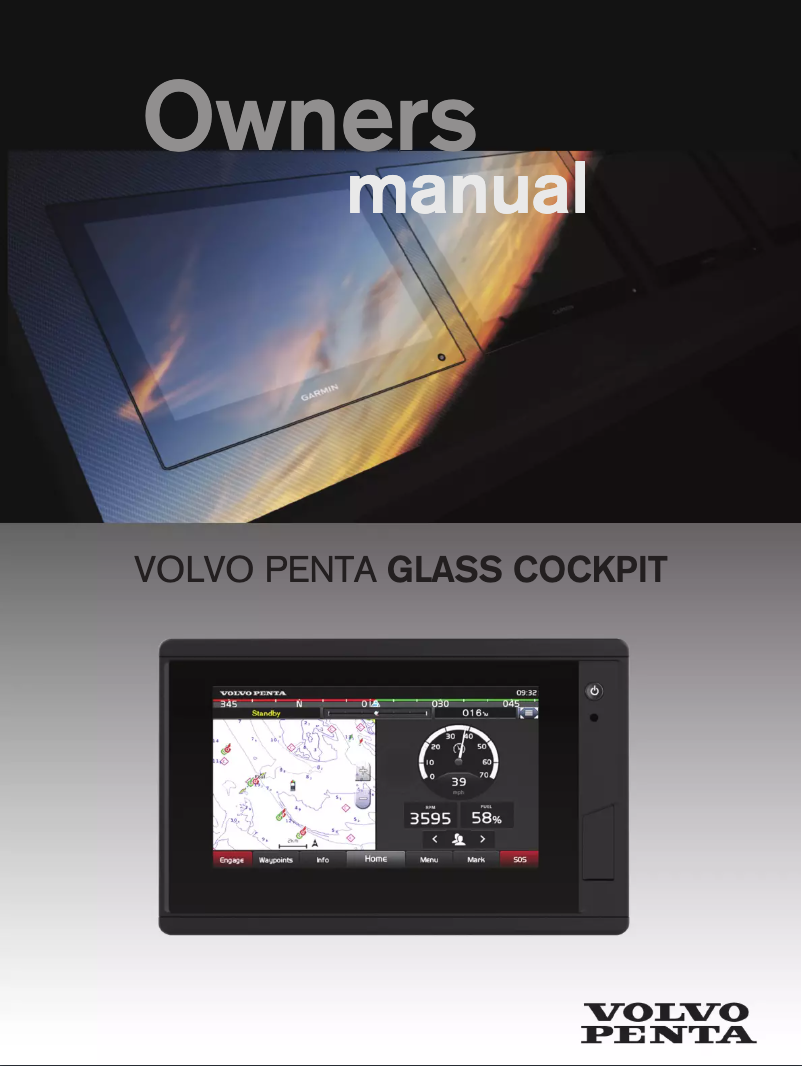 Page 1 de la notice Manuel utilisateur Garmin Volvo Penta Glass Cockpit
