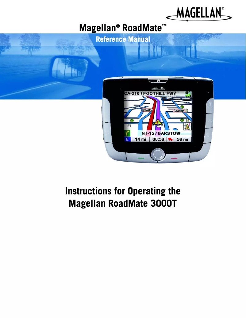 Image de la première page du manuel de l'appareil RoadMate 3050T