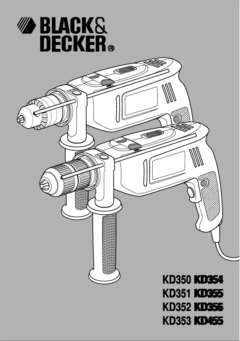 Page n°1 - Manuel utilisateur Black & Decker KD353