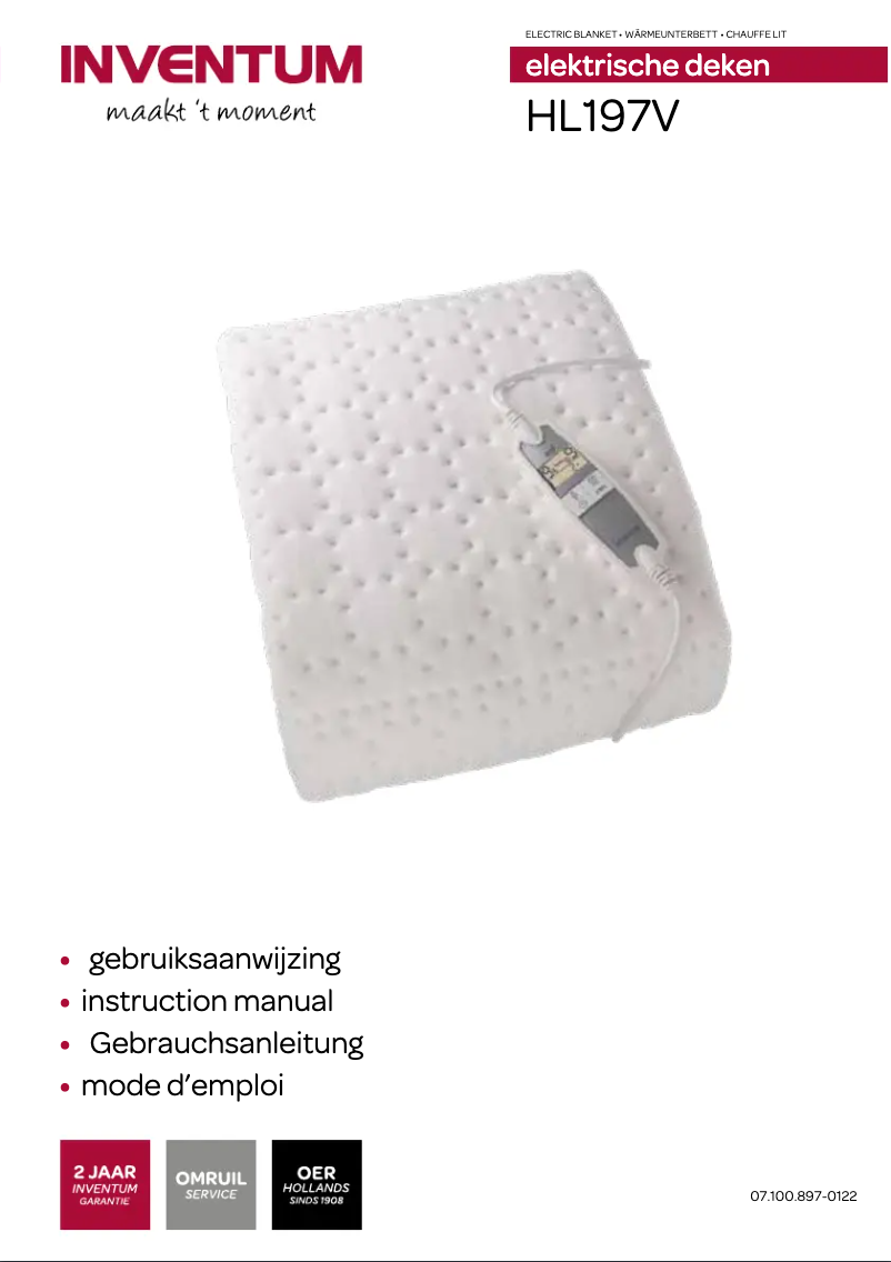 Page 1 de la notice Manuel utilisateur Inventum HL197V