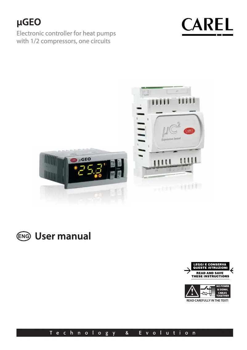 Imagen de la primera página del manual del dispositivo µGEO