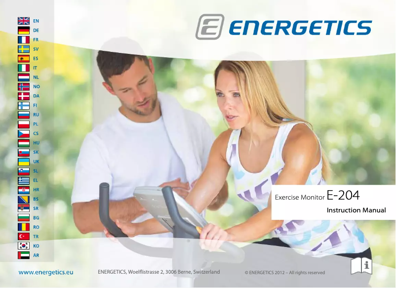 Page n°1 - Manuel utilisateur Energetics Exercise Monitor E-204