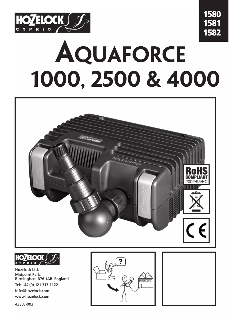 Image de la première page du manuel de l'appareil Aquaforce 2500