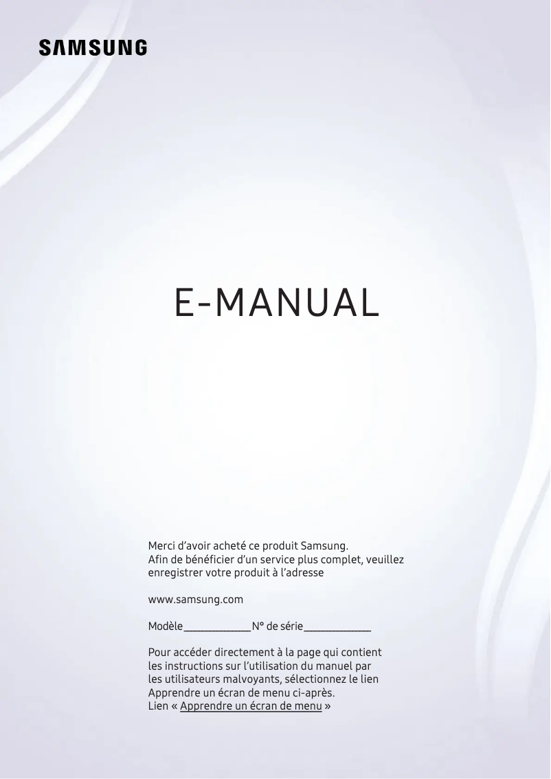 Image de la première page du manuel de l'appareil UA58NU7105R