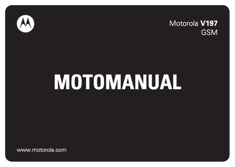 Page 1 de la notice Manuel utilisateur Motorola V197