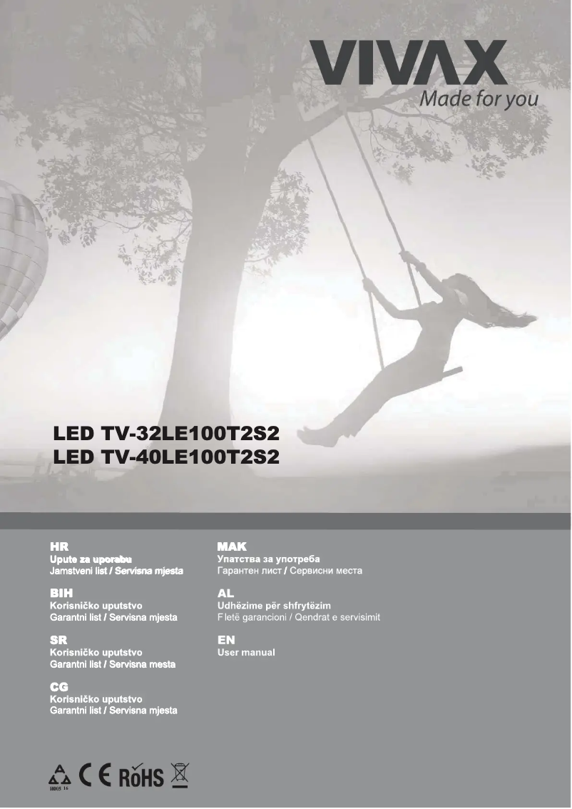 Page n°1 - Manuel utilisateur Vivax TV-32LE100T2S2