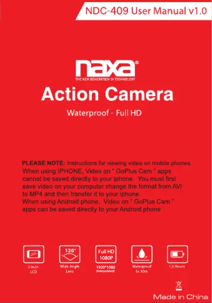 Image de la première page du manuel de l'appareil NDC-409