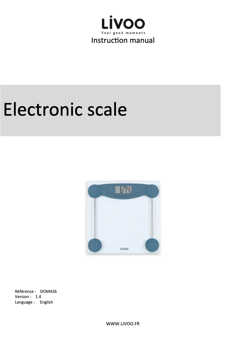 Image de la première page du manuel de l'appareil DOM426