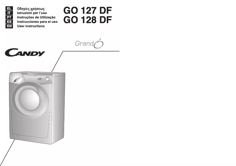 Page n°1 - Manuel utilisateur Candy GrandO GO 127 DF