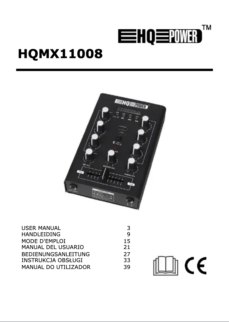 Page 1 de la notice Manuel utilisateur HQ Power HQMX11008