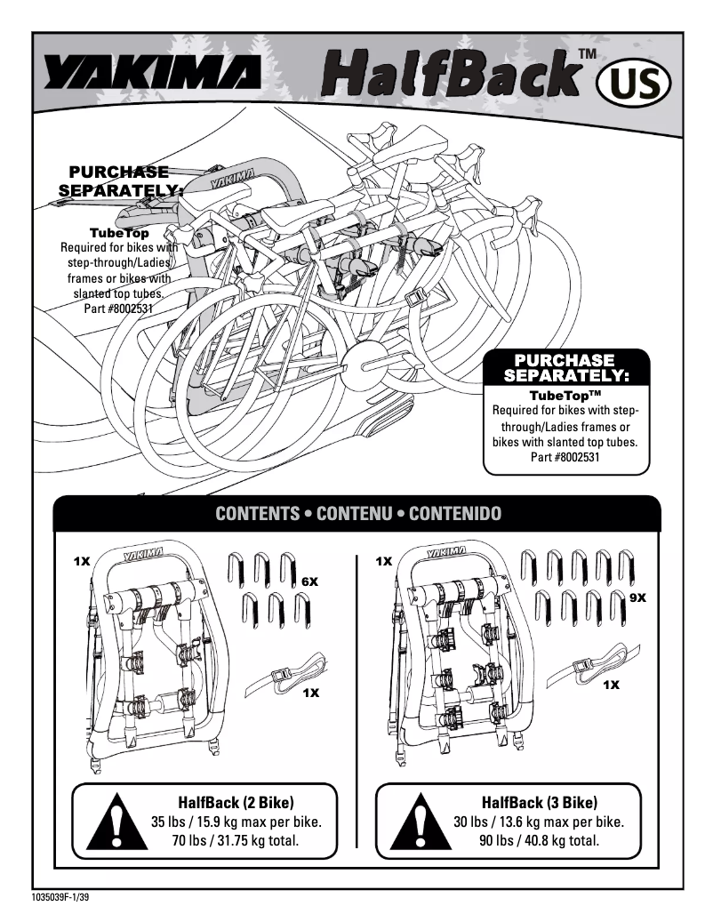 Image de la première page du manuel de l'appareil HalfBack 3