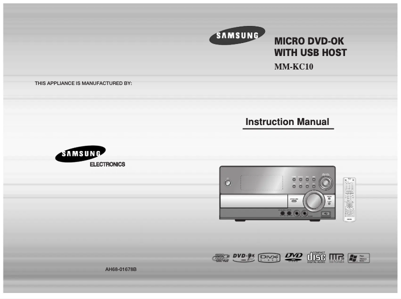 Page 1 de la notice Manuel utilisateur Samsung MM-KC10